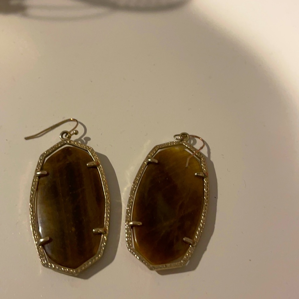Kendra Scott Tiger eye earrings